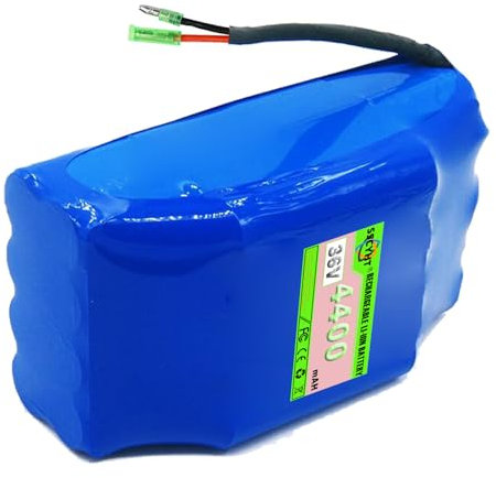 SSCYHT Batería de Litio de 36 V, 5,2 Ah, 6,6 Ah y 4,4 Ah Batería Recargable de Iones de Litio de 36 V Baterías de Repuesto para Motores de Menos de 250 W con BMS de 20 A,36v4.4ah Bullet