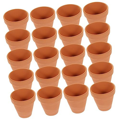 Toddmomy 20pièces Pots De Miniatures Terre Cuite Pots De Plantes avec Drainage pour Cactus Et pour Décoration Intérieure Et Extérieure
