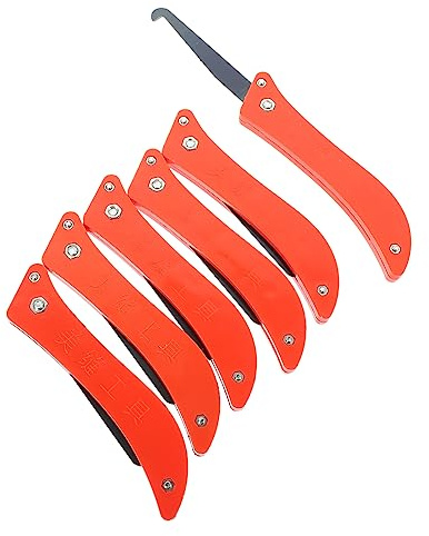 Herramienta para Quitar Lechada de Azulejos, 6 Piezas, Naranja | Plástico y Acero, Punta Curva Flexible, para Baño y Cocina, Útil en Juntas de Piso y Pared Color Aleatorio Estilo Aleatorio
