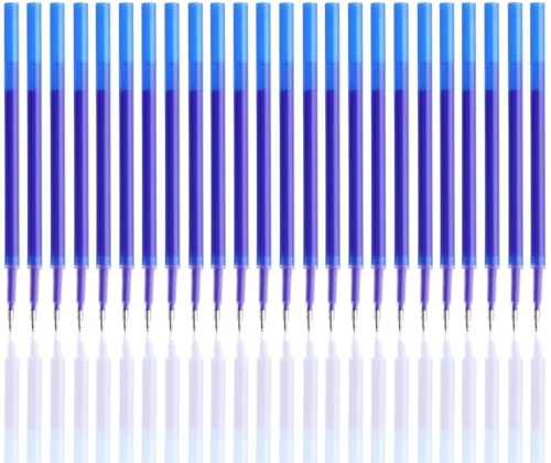 24 Stück Radierbare Ersatzminen, 0.5mm Radierbarer Tintenroller Nachfüllminen Blau Nachfüllminen für Pilot Fixion-Stifte Mit Tinte Für Gelstift Radierbar, Studenten Geschenk, Schul Bürobedarf