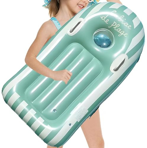 Yuemeuy Aufblasbare Bodysurf Bretter,Tragbares Schwimmbrett Mit Griffen | Für Pool, Meer, See, Sommer, Training, Spiel, Rides & Surfing