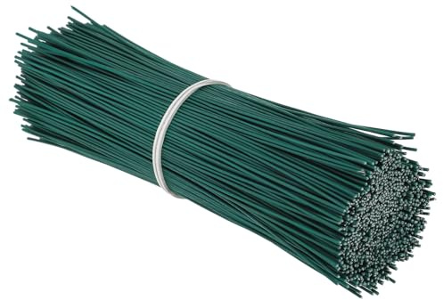 BESPORTBLE Bridas para Plantas de Hierro 0,55 Mm 1000 Pcs Verde Jardín Ataduras para Ramas y Tallos Flexibles y Reutilizables Herramientas Manuales para Jardinería