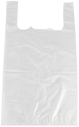 PAPSTAR Bärväskor, HDPE-folie, vit, 28 x 55 x 4 cm
