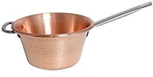 Lar 2325 Kessel für Induktionsboden, Griff aus Edelstahl, 25 cm, Kupfer, Orange