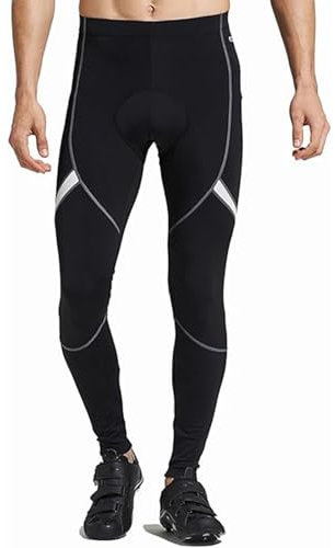 Santic Fahrradhose Herren Winter Radhose Herren lang mit Kissen Fahrradhose