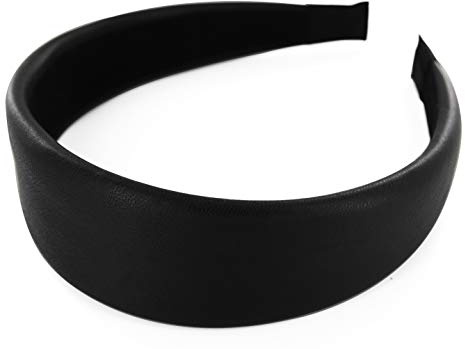 axy HR27C Classic Vintage Leder Haarreif SERIE 27C Leather Hair band (Schwarz)