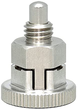 AUZHU- PGH - Metrische- Edelstahl-Rastbolzen mit Rastsperre Arretierbolzen Federbolzen Positionierbolzen Sicherungsstifte Radbolzen Ausrichtstifte Teleskopstift Indexierstift Größe: M6 mm, S4 mm