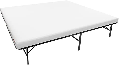 i-flair Metallbett Gästebett Klappbett LETTO 160x200 cm mit Matratze Slick 12cm Höhe Faltbett auf Füßen mit Stauraum