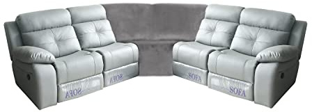 Corner Sofa Cover 1 Piece Additional Corner Seat Cover Sectional Recliner Sofa Slipcover Velvet Stretch Soft Corner Piece for Reclining L Shape Sofa Couch (Gray)