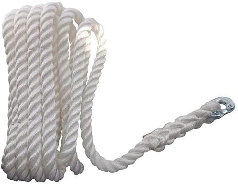 wellenshop Seil für Kettenzug Nylon weiß Größe 12 mm | 90 m Länge