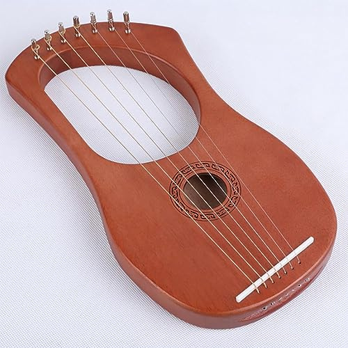 Leierharfe 7 Saiten Musikinstrument kleine Harfe, Harfe Instrument tragbare Harfe, Leierharfe für Anfänger