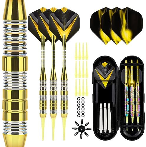 Trecynd Dartpfeile mit kunststoffspitze für elektronische dartscheibe Softdarts Dartpfeile mit Profi Softdarts dartpfeil (Yellow)