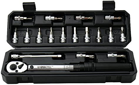 2-20 Nm 1/4 pollici 18 pezzi set di chiavi dinamometriche a doppia scala Set di punte per chiavi dinamometriche preimpostate Set di chiavi dinamometriche regolabili per Hoehold Bicycle Car ing con s