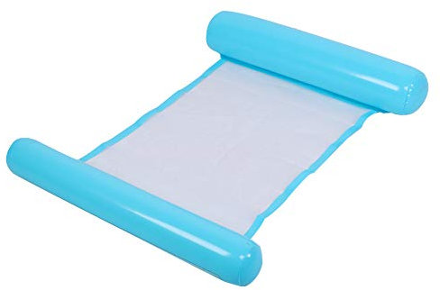 ZPSHYD Tragbare Aufblasbare Schwimmende Wassermatratze, Langlebiges Luftbett Zum Sonnenbaden, Ideal Für Poolpartys Und Strandentspannung(Blau)