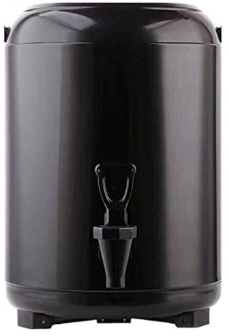 Getränkespender mit Zapfhahn, 8L/10L, Heißwasserspender, Isolierfass für Kaffee, Saft, Tee und Apfelwein, Milch für Partys und Buffets, doppelwandig/Gelb/10L
