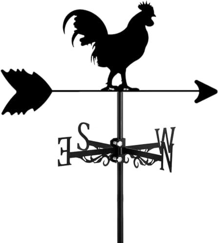 Galletto scavato fuori a forma di animale in metallo banderuola per tetto esterno cortile giardino decorazione fattoria decorativa con gallo ornamento banderuola banderuola gallo banderuola gallo