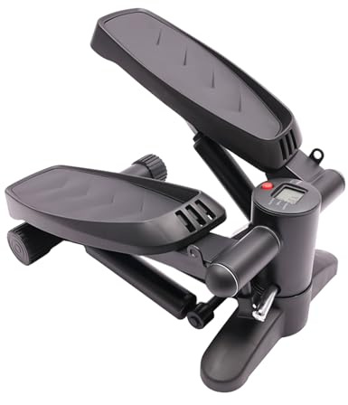 TaNeHaKi Fitness Stepper für Zuhause 150kg Stepping Machine Up Down Stepper mit LED-Bildschirm Treppensteiger Fitnessgerät Swing Stepper Verstellbar mit 2 Widerstandsbänder