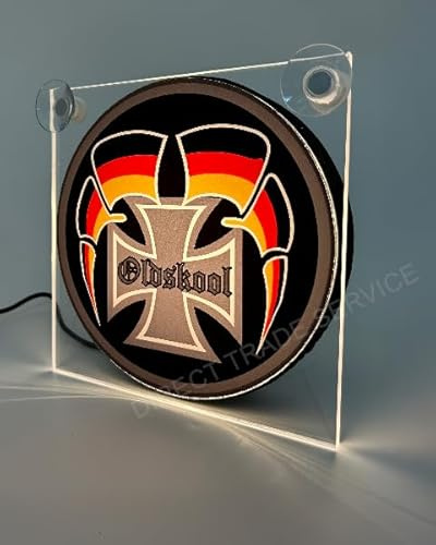 Leuchtkasten Deluxe Deutschland Old Skool mit USB für LKW, Traktor, Kabine, LKW, Wohnwagen