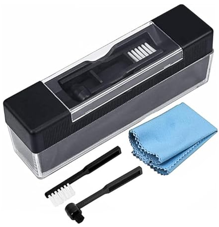 Sarini Kit di Pulizia 4 in 1, detergente per Vinile Antistatico in Velluto, Spazzola per la Pulizia del Vinile con Panno per la Pulizia