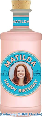 Flaschenetikett personalisiert mit Foto & Text | Aufkleber-Set | Gin Etikett personalisiert | passend für Malfy Gin Flasche