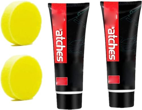 Scratch Free Stove Top Scratch Remover,Cooktop Heavy Duty Cleaner and Polish,Multipurpose Cooktop Cleaner ,Glass Ceramic Stove Top Cleaner with Sponge (2 Pcs)
