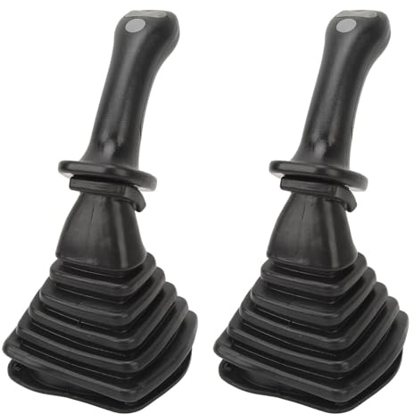 Luocute 2 Pezzi Maniglia Joystick a 3 Pulsanti, Maniglie Joystick per Escavatore con Copertura Antipolvere di Ricambio per Doosan DH DX150 215 225 300 370‑9C, Ingranaggi Maniglia per