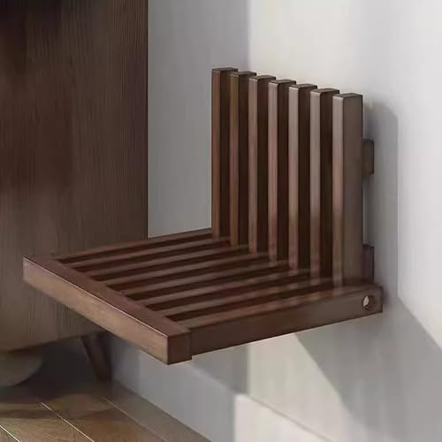 MTSYXYM Kleiner Wandklapptisch,Wand Wandtisch klappbar,Abgerundete Ecken, verdickter Massivholzrahmen,Für Küche Schlafzimmer Arbeitszimmer.(Brown)