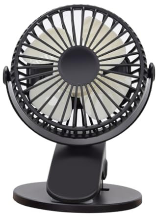Artibetter 360degré Ventilateur Rotatif à Degrés Mini Clip Réglable Silencieux Portable Usb Pour Bureau Table Lit Noir