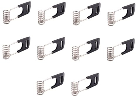 BAZEITFLOW Schwarze Federclips Kunststoff Metall 10 Stück Licht Befestigungsclips Für Lichterketten Und Led Lampen Federdesign Für Einfache Montage Dekorationszubehör Für Weihnachtsbeleuchtung