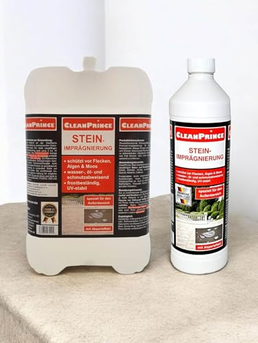 CleanPrince Steinimprägnierung 6 Liter | CP400030-6 Stein-Imprägnierung Granit Sandstein Beton Pflaster Imprägnierer