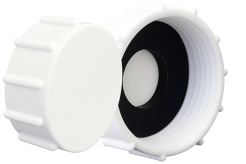 32mm Blanking Cap with Washer for Sink Waste Pipe | Universal 1.25 Inch Appliance Trap Plug for Washing Machine Dishwasher Drain Pipe Stopper (Pack of 2)