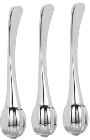 DECORNIJIA 3 Stück Teiliges Augencreme Massage Sticks aus Tragbarer Beauty Scoop mit Glatter Oberfläche zur Gesichts und Augenpflege Fördert Durchblutung und Beugt Müdigkeit Zufällige Farbe
