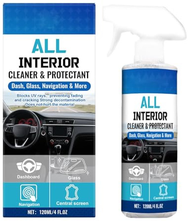 Limpiador de Cuero para Interior de Coche Limpiador Tablero 120 Ml | Suministros Para Limpieza Doméstica De Tablero Techo Y Piezas