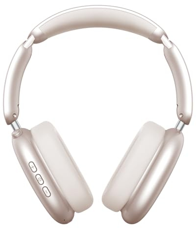 Wentronic Y02 Aktive Noise Cancelling Kopfhörer,60 Std.5 EQ-Musikmodi,Hi-Res-Audio,Tiefe Bässe,faltbares kabelloses Over-Ear-Bluetooth 5.4-Headset,atmungsaktive Leder-Ohrpolster (Sternenlicht)