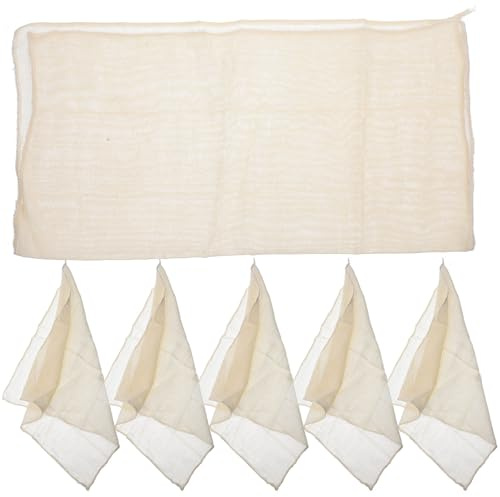 Garneck Lot de 6 Étamines Réutilisables en Coton 40X40 CM pour Égoutter le Tofu Filtrer Lait Végétal et Yaourt – Tissu Fin Pratique et Multi-Usage la Cuisine Maison