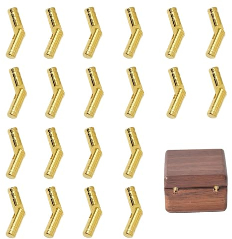 20 Pièces Mini Charnières Barrel, Charnière Cachée en Laiton Caché Caché Invisible, pour Boîte à Bijoux DIY, Boîte Cadeau, Boîte en Bois, Boîte à Bijoux 0.5 * 2.5 cm