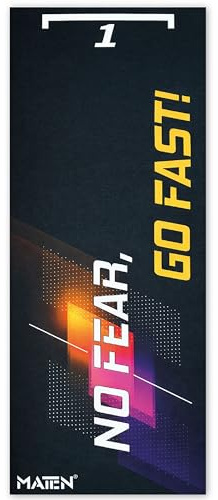 MATEN Tappeto Moto per Garage Stampato NO FEAR, in PVC, Fondo Antiscivolo, Ideale per Officina e Area Manutenzione, Made in Italy (Polivinilcloruro (PVC), 200X80)