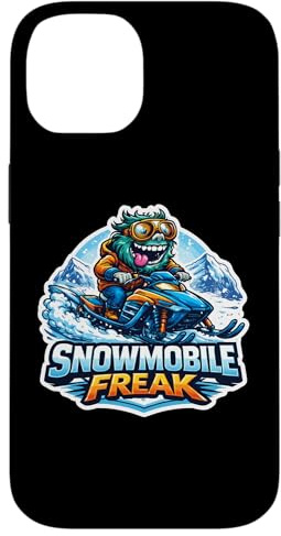 Carcasa para iPhone 14 Divertido Monstruo de Motos de Nieve Motor de Nieve Trineo Skimobile Diversión