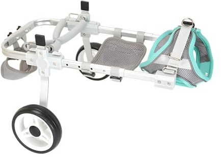 Xinsheinelry Carrello per il trasporto di animali domestici per difficoltà alle gambe posteriori Design adatto al corpo per un completo relax facile da pulire sedia a rotelle per animali domestici