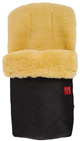 Kaiser Lammfell Fußsack Natura, black