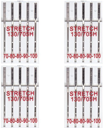 BIG-SAM - 20 Stretch Nähmaschinennadeln - Größe 70-100 - Flachkolben