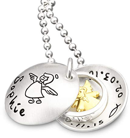 samavaya ENGELCHEN GOLD Taufkette Mädchen 925 Silber | Taufring, Schutzengel, personalisiert, Taufschmuck, Gravur