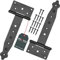 KOTARBAU® Cerniera per Cancello T 200 mm (7,87 in) 2pz rivestite in polvere serratura cancelletto chiusura porta portile persiane perno cardine