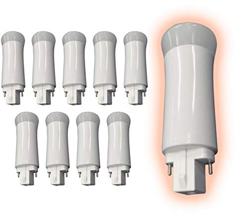 GoodBulb 13 Watt Replacement Vertical LED Plug-in Light Bulbs | Commercial 9 Watt Type A 2 Pin G24D Base 3500K Neutral White | High Output 900 Lumens | 120° Beam LED PL Light Bulbs | 10 Pack