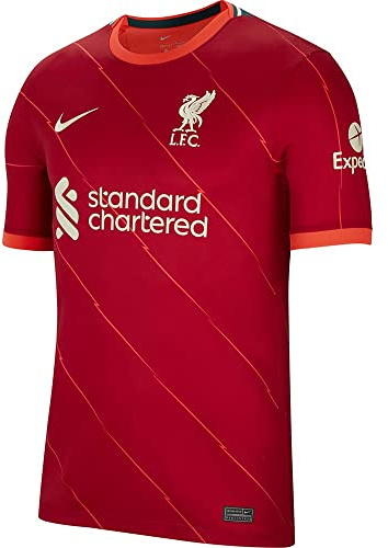Nike - liverpool Saison 2021/22 Maillot Home Équipement de jeu, Homme, gym red/bright crimson/fossil, M