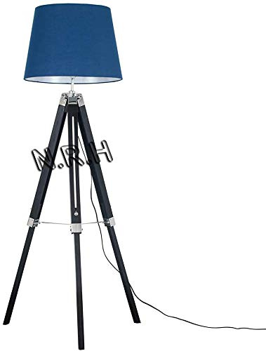 Lampadaire trépied en bois sans abat-jour 127 cm de hauteur