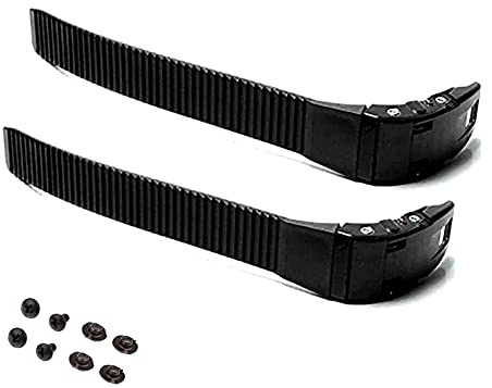 Hyxodjy Patines Ruedas en LíNea Correa Correa de Skate en LíNea Patines Hebillas Accesorios Universal FáCil de Instalar,Correa Repuesto para Patines con Tornillos Y Tuercas (2 Juegos Negro