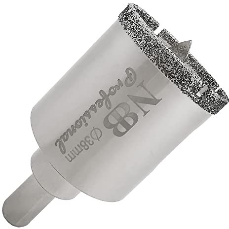NBB Punte diamantate Frese diamantate con gambo triangolare corona diamantata nichelato perforazione in umido su marmo pietre ceramica granito piastrelle vetro trapano da banco e pistola (38mm)