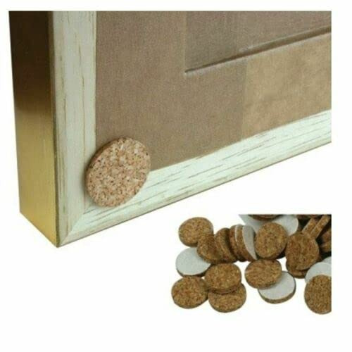SISI UK® 12mm Self Adhesive Cork Bumpers Frame Bumpers Self Adhesive Disc for Photo Frame (Pack of 50)