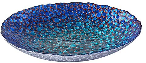 Anton Studio Designs - Decorative Bowl - Large Table Decoration Bowl - Diameter: 33cm - Decorative Glass Bowl for Home Decor - Mosaic